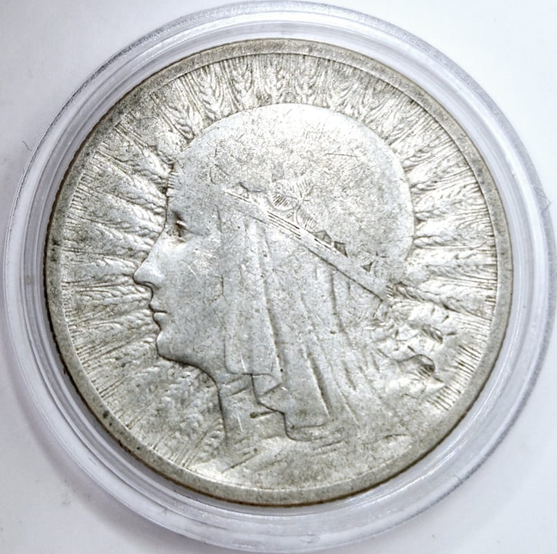 Moneta 2 złote 1933 Polonia Głowa Kobiety stan 3