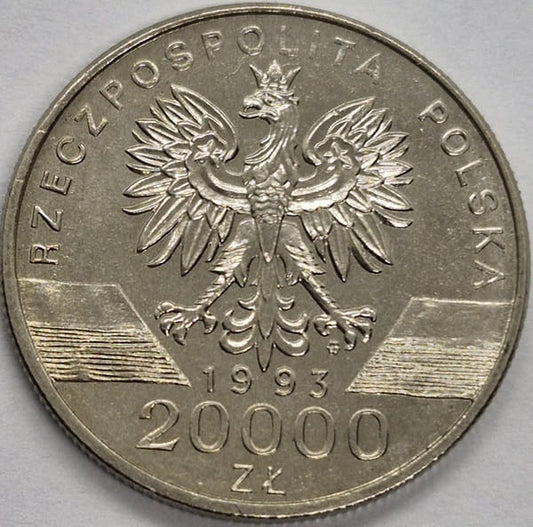 Moneta 20 000 zł Jaskółki 1993