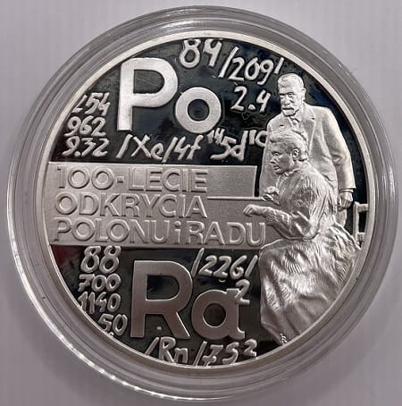 Moneta 20 zł 100-lecie odkrycia radu i polonu 1998