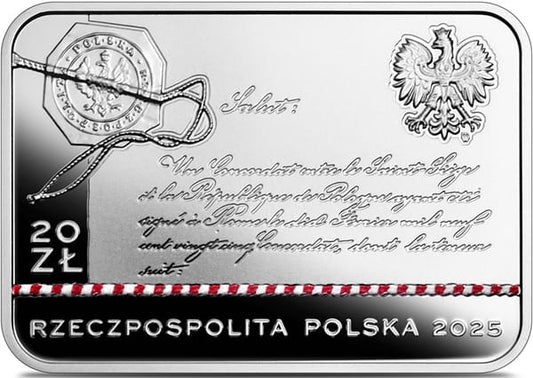 Moneta 20 zł 100-lecie zawarcia Konkordatu między Stolicą Apostolską a Polską 2025
