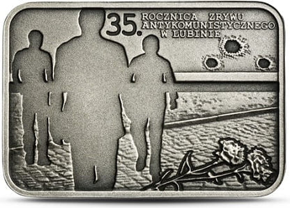 Moneta 20  zł 35. rocz. zrywu antykomunistycznego w Lubinie 2017 r.