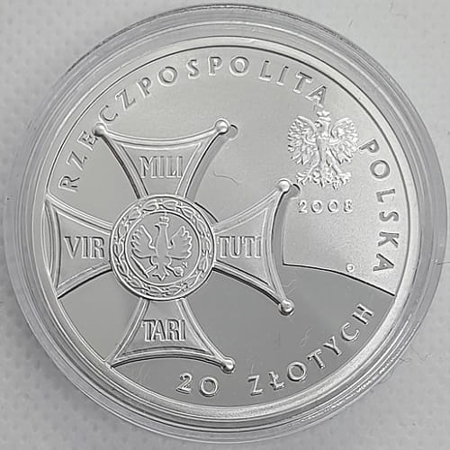 Moneta 20 zł 90 rocznica odzyskania niepodległości 2008