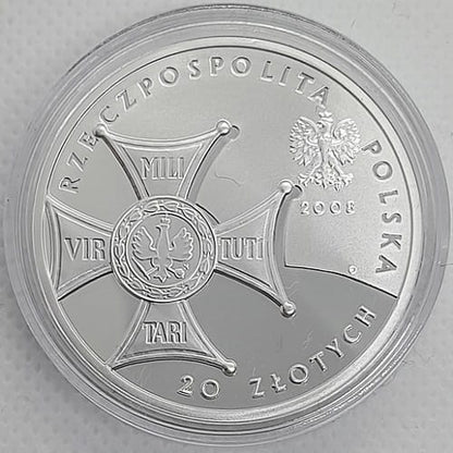 Moneta 20 zł 90 rocznica odzyskania niepodległości 2008