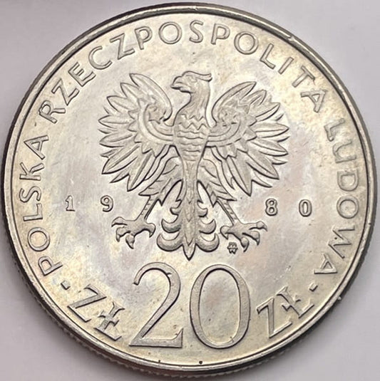 Moneta 20 zł Dar Pomorza 1980