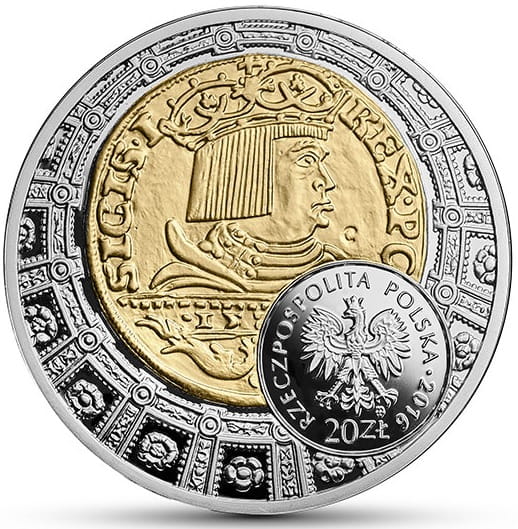 Moneta 20 zł Dukat Zygmunta Starego 2016