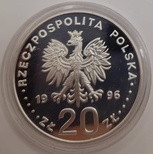 Moneta 20 zł IV wieki stołeczności Warszawy 1996