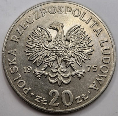 Moneta 20 zł Marceli Nowotko 1975 bez znaku mennicy