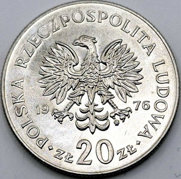 Moneta 20 zł Marceli Nowotko 1976