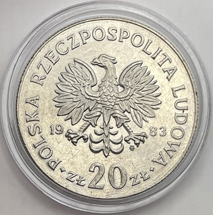 Moneta 20 zł Marceli Nowotko 1983 bardzo rzadki