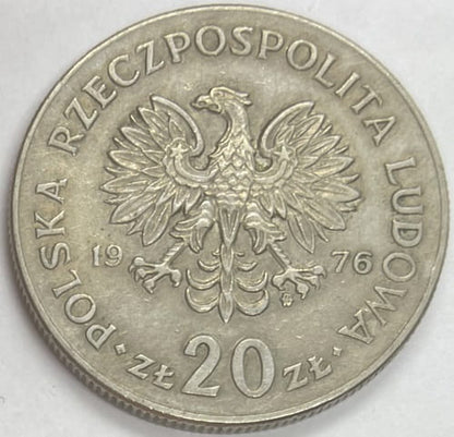 Moneta 20 zł Marceli Nowotko b.z. 1976 stan 2