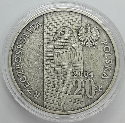 Moneta 20 zł Pamięci ofiar getta w Łodzi 2004 r.