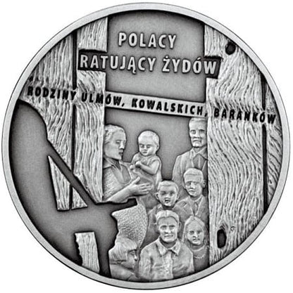Moneta 20 zł Polacy ratują żydów rodzina Ulmów 2012 r.