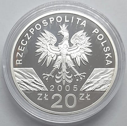 Moneta 20 zł Puchacz 2005