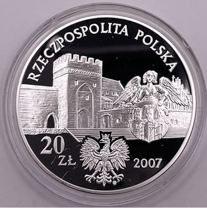 Moneta 20 zł Średniowieczne miasto w Toruniu 2007 r.