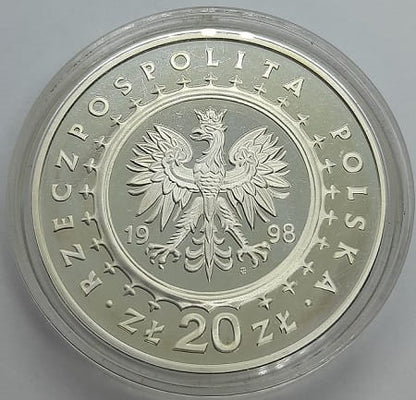 Moneta 20 zł Zamek w Kórniku 1998 r.