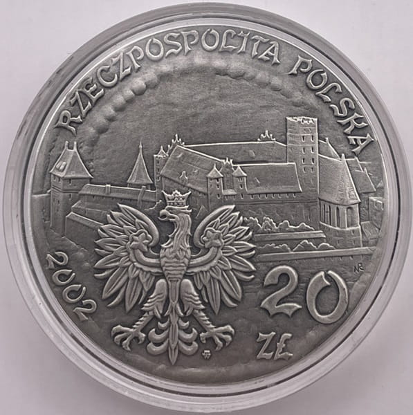 Moneta 20 zł Zamek w Malborku 2002