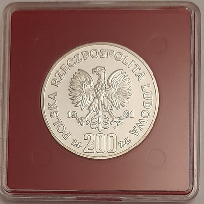 Moneta 200 zł Bolesław II Śmiały próba 1981 r.