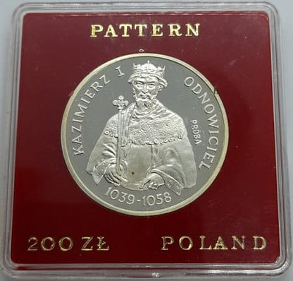 Moneta 200 zł Kazimierz I Odnowiciel próba 1980 r.