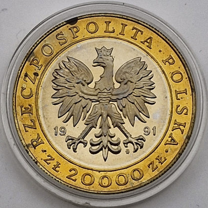 Moneta 20000 zł 225 lat Mennicy Warszawskiej 1991