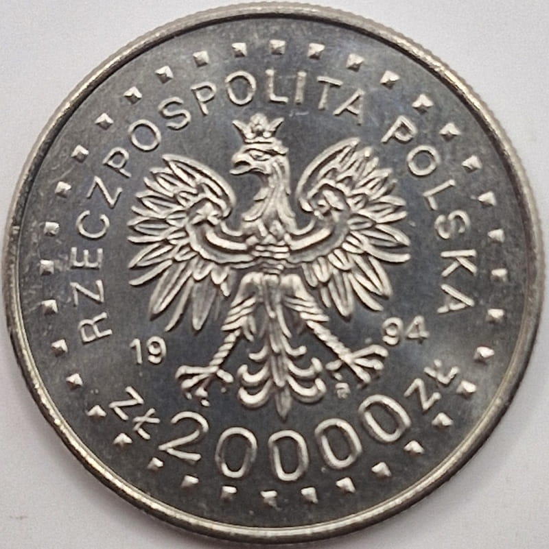 Moneta 20000 zł 75 lat Związku inwalidów wojennych 1994