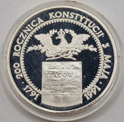 Moneta 200000 zł 200 rocznica Konstytucji 3 Maja 1991