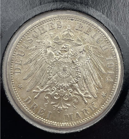 Moneta 3 marki 1914 A Wilhelm II Prusy