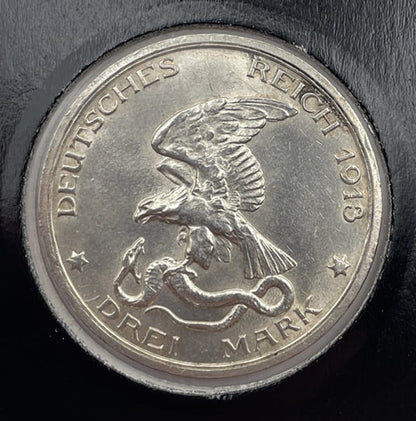 Moneta 3 marki 1913 Wilhelm II Prusy