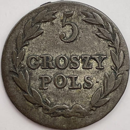 Moneta 5 groszy 1830 FH Królestwo Polskie