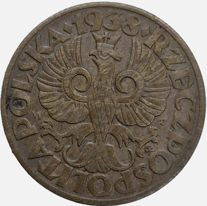 Moneta 5 groszy 1938