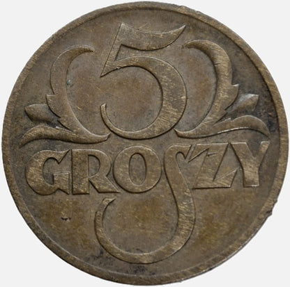 Moneta 5 groszy 1938