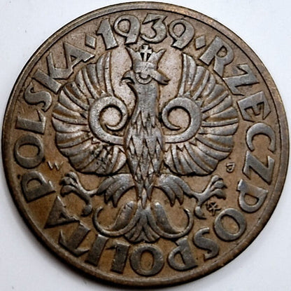 Moneta 5 groszy 1939
