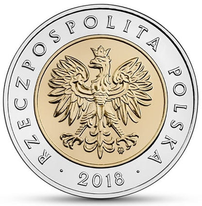 Moneta 5 zł 100-lecie odzyskania przez Polskę niepodległości 2018
