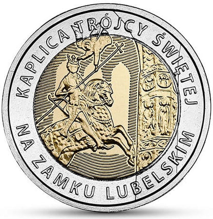 Moneta 5 zł Kaplica Trójcy Świętej  na Zamku w Lublinie 2017