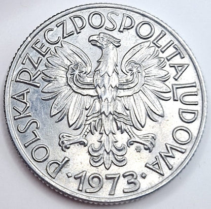 Moneta 5 zł Rybak 1973 stan 2