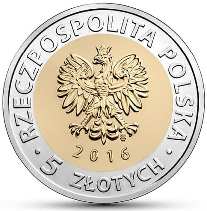Moneta 5 zł Zamek Książąt Pomorskich w Szczecinie 2016