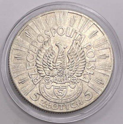 Moneta 5 złotych 1934 r. Józef Piłsudski Orzeł strzelecki stan 2