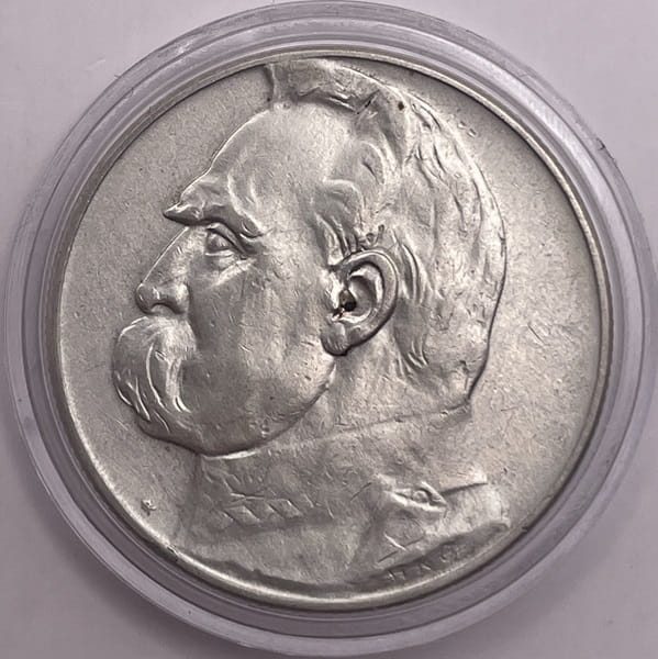 Moneta 5 złotych 1935 r. Józef Piłsudski stan 2