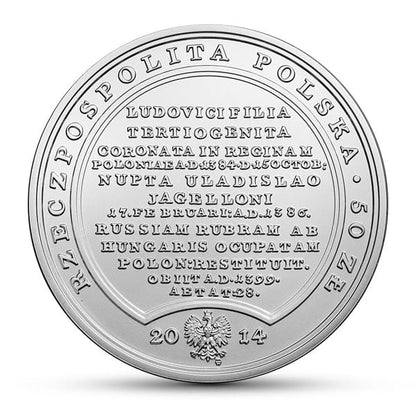 Moneta 50 zł Jadwiga Andegaweńska 2014