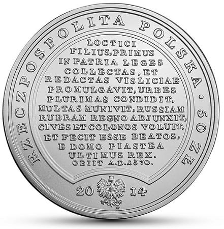 Moneta 50 zł  Kazimierz Wielki 2014