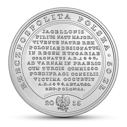 Moneta 50 zł Władysław Warneńczyk 2015