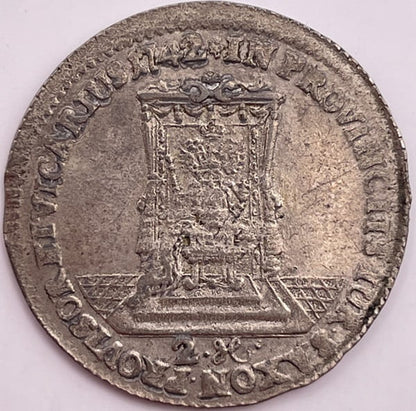 Moneta Dwugrosz wikariacki August III Sas Drezno 1742 r.