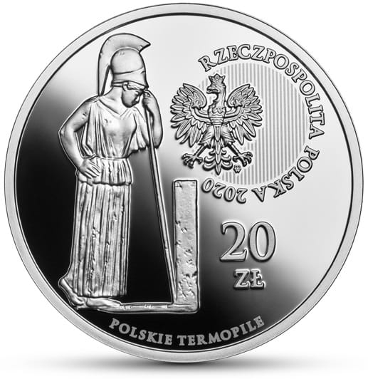 Moneta 20 zł Węgrów Polskie Termopile 2020