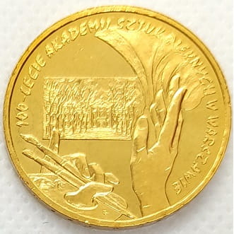 Moneta 2 zł 100-leci ASP w Warszawie 2004