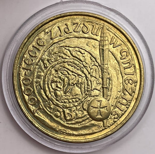 Moneta 2 zł 1000-lecie zjazdu w Gnieźnie 2000