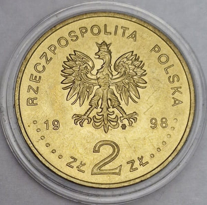 Moneta 2 zł 100-lecie odkrycia polonu i radu 1998
