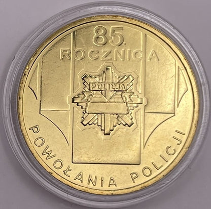 Moneta 2 zł 85 rocznica powołania Policji 2004