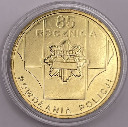 Moneta 2 zł 85 rocznica powołania Policji 2004