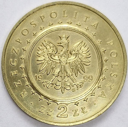 Moneta 2 zł pałac Potockich  w Radzyniu Podlaskim 1999