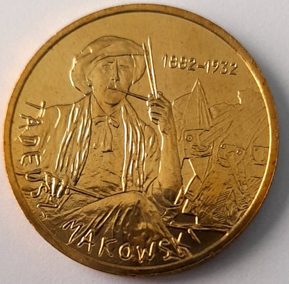 Moneta 2 zł Tadeusz Makowski 2005