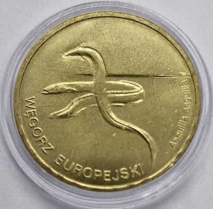 Moneta 2 zł Węgorz europejski 2003